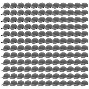 144-Pack Baseball Dad Cap Velcro Strap Adjustable Size - Dark Gray