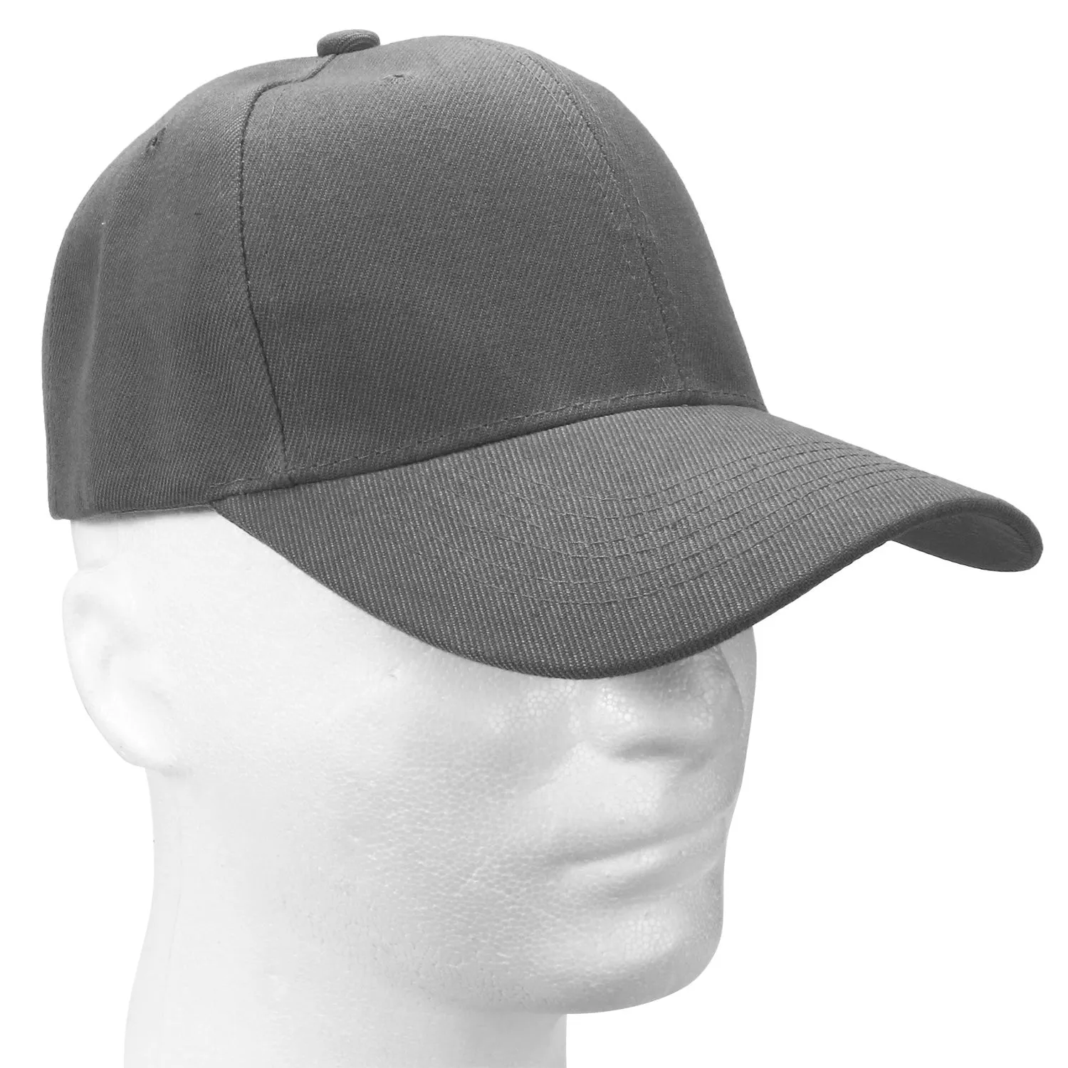 144-Pack Baseball Dad Cap Velcro Strap Adjustable Size - Dark Gray