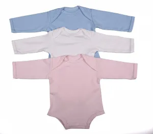 2-Pack Blank Long-Sleeved Baby Onesies With Envelope Neckline