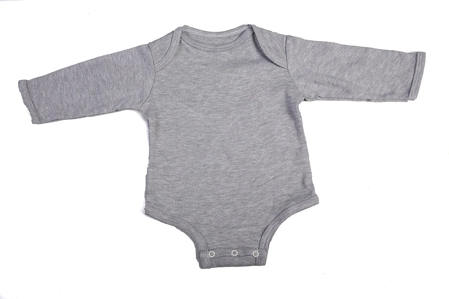 2-Pack Blank Long-Sleeved Baby Onesies With Envelope Neckline