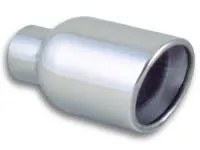 4" Round Stainless Steel Tip (Double Wall, Angle Cut) by Vibrant Performance