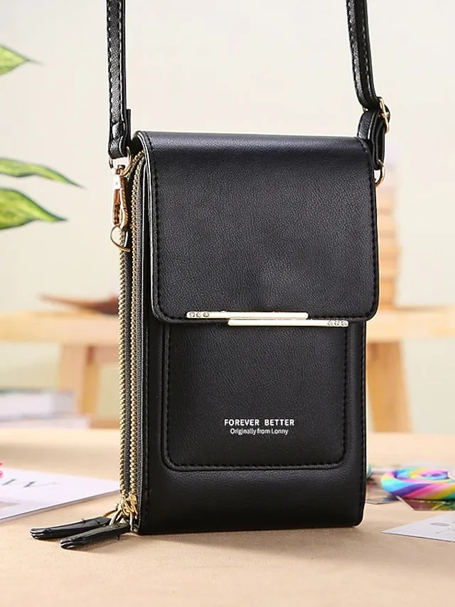 8 Colors Touch Screen Phone Bag Ladies Small Messenger Cute Phone Bag Fashion Key Coin Purse Wallet Card Holder