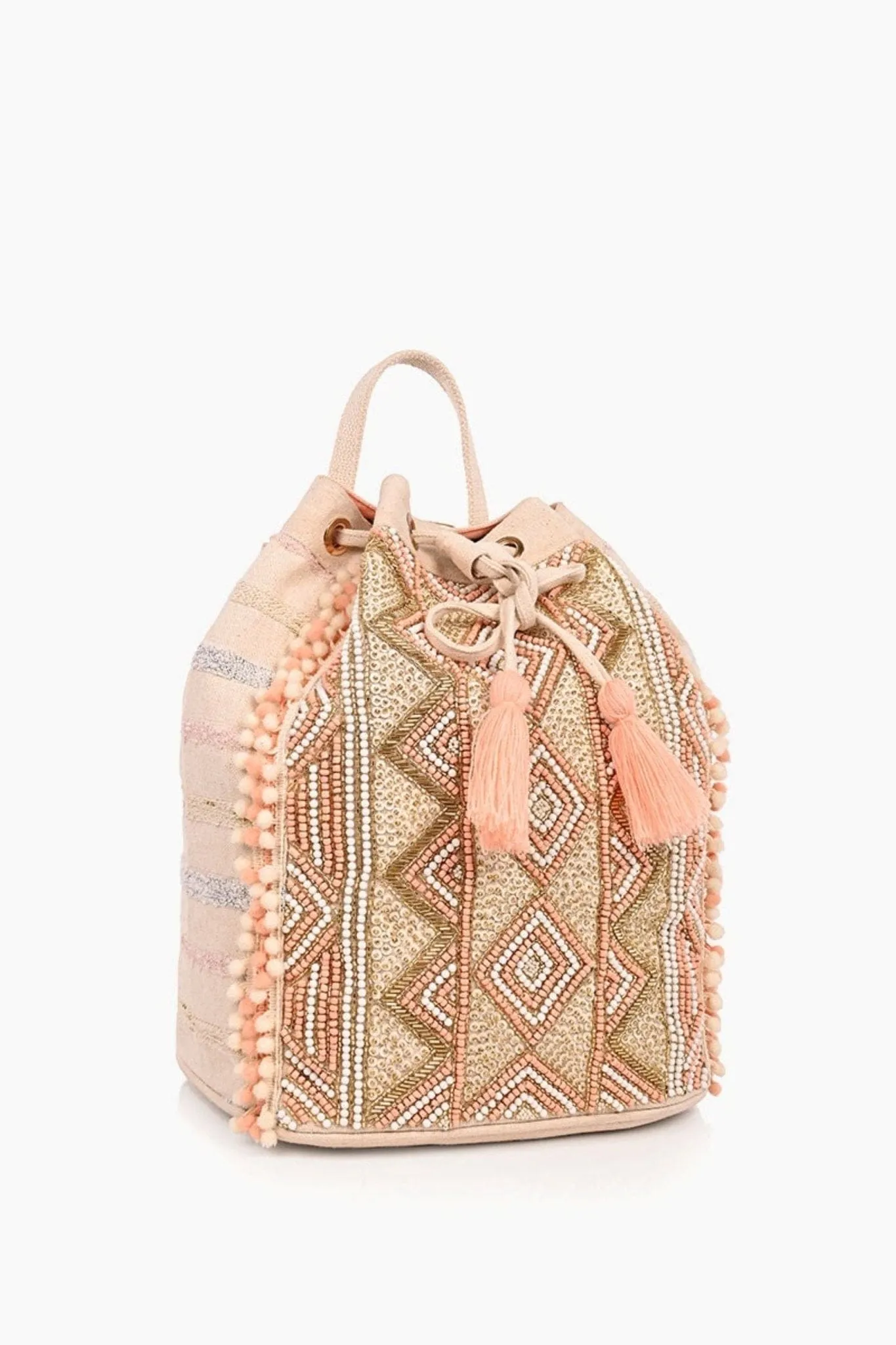 AB21289 Lindsey Rose Gold Embellished Backpack