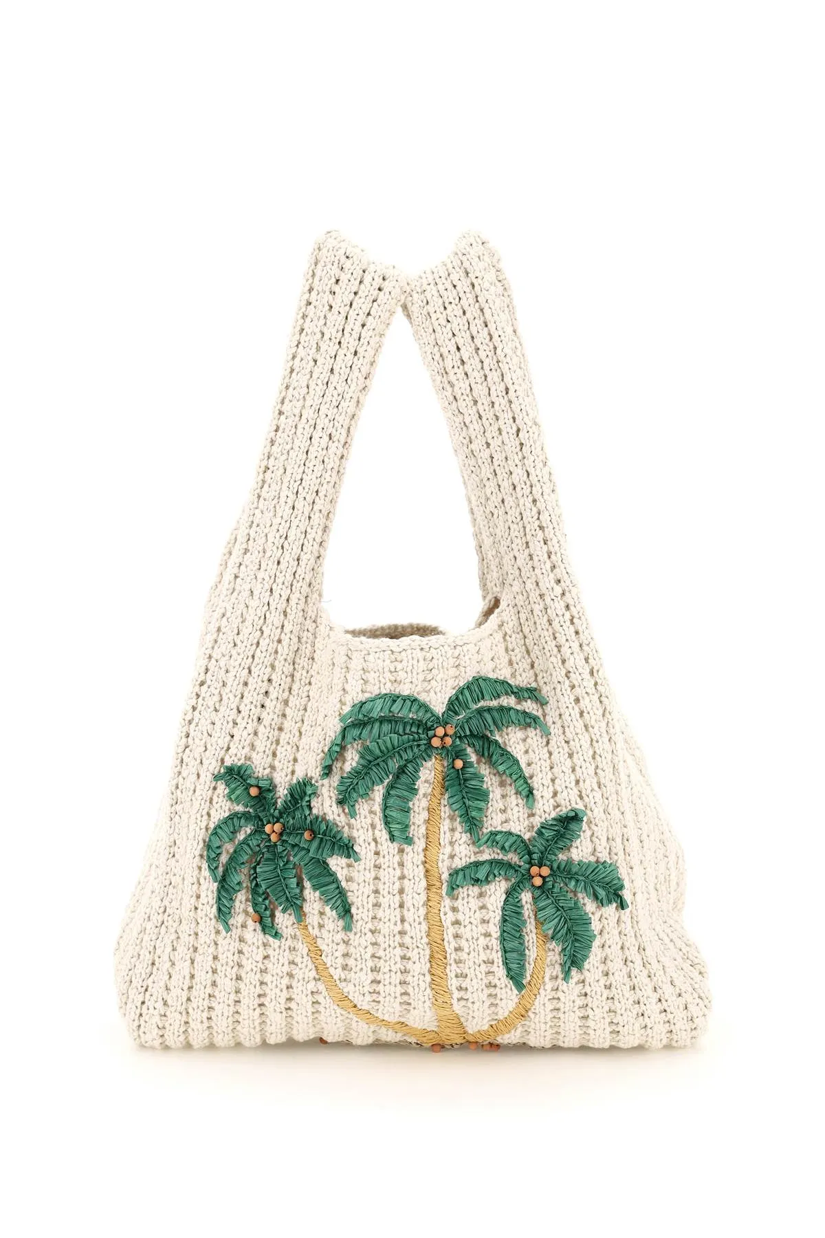 Alanui Palm Tree Embroidered Knitted Tote Bag