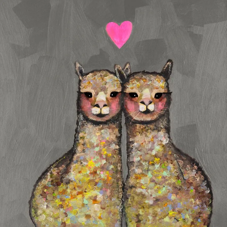 Alpaca Love Canvas Wall Art