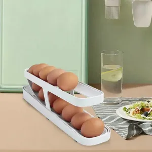 Automatic Scrolling Egg Rack Holder Storage Box