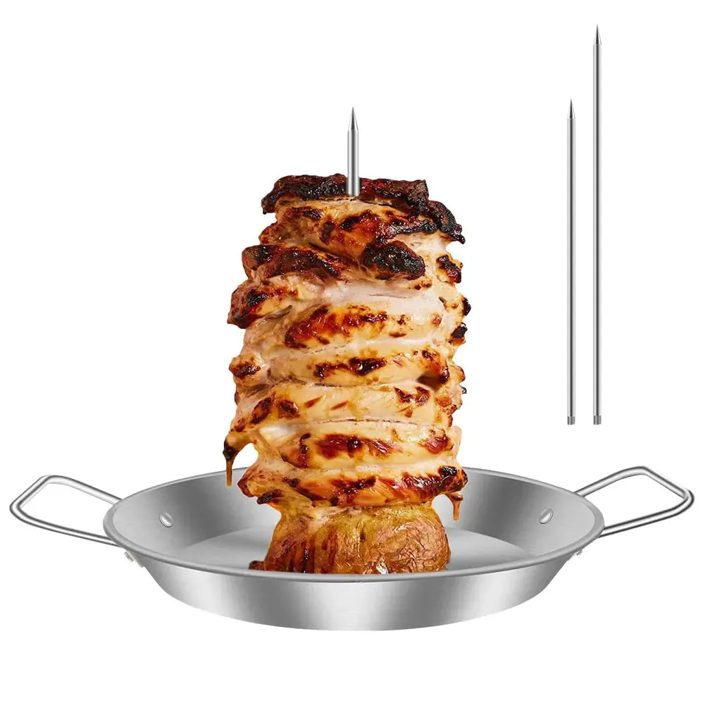 Barbecue Grilling Rack Chicken Roaster Rack With Bowl BBQ Grill