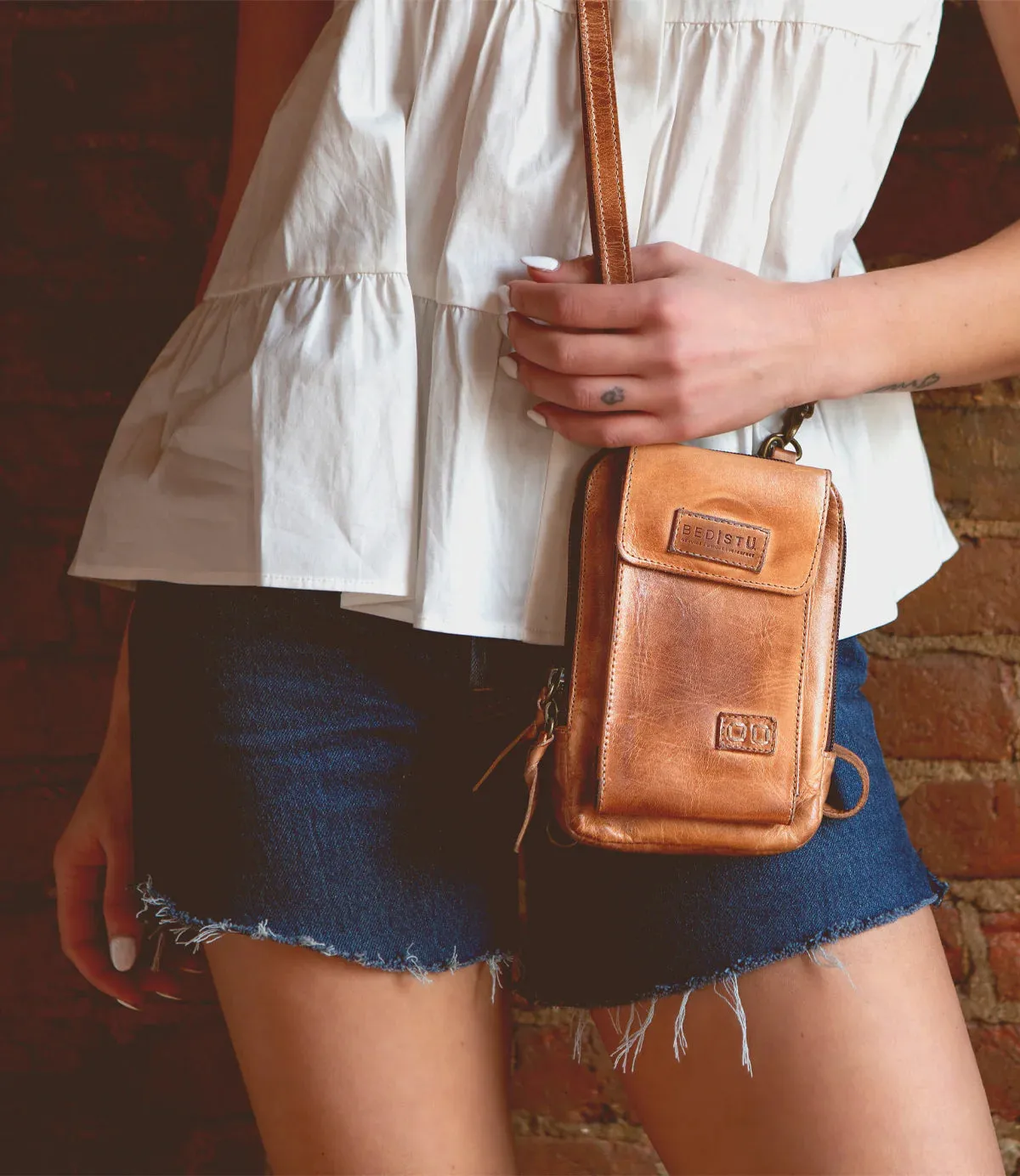 BedStu Crossbody Leather Phone Bag Alelike