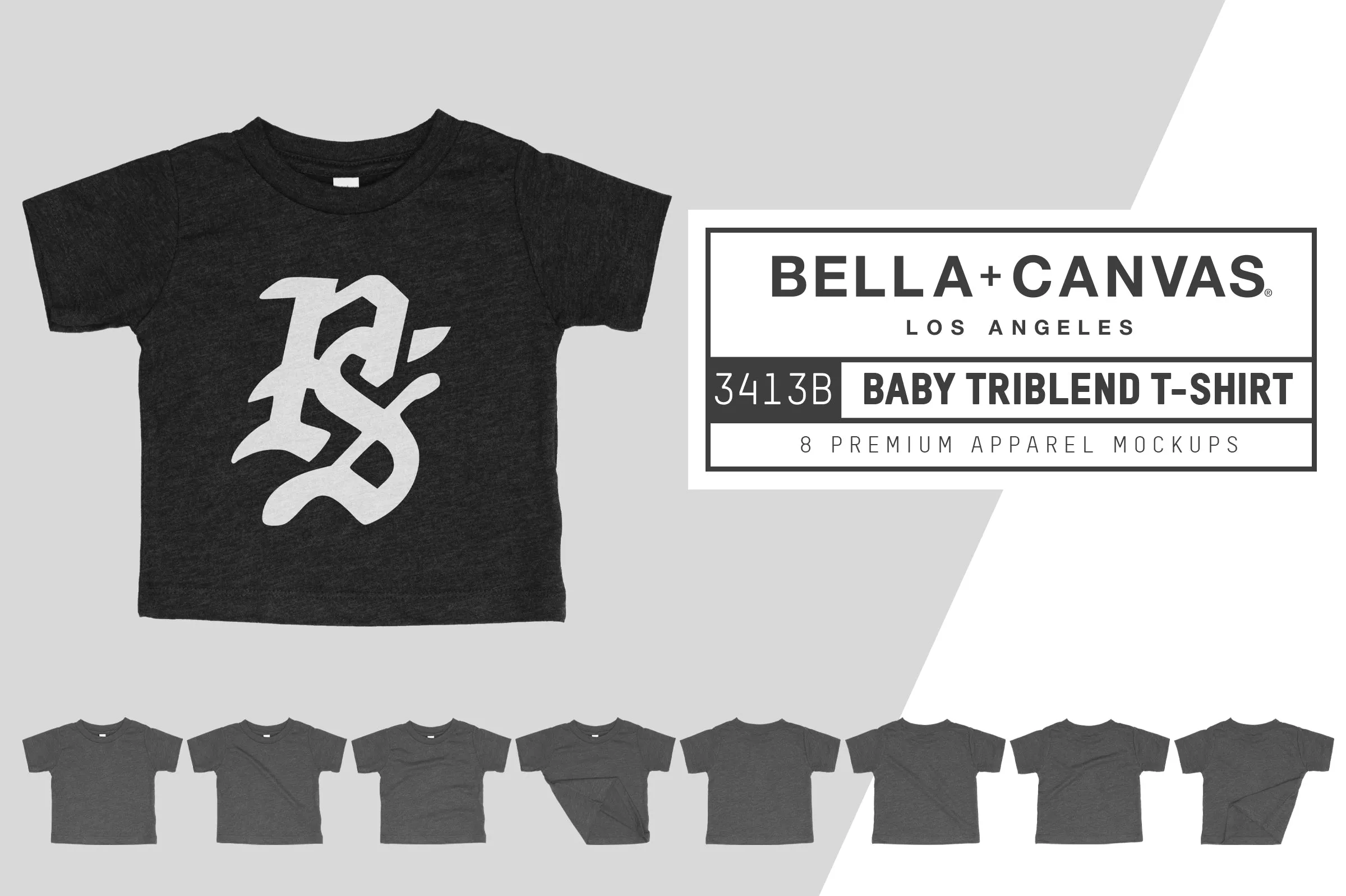 Bella   Canvas 3413B Baby Triblend T-Shirt Mockups