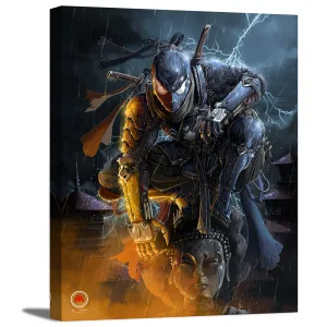 Black Suit Spider Samurai Hero Canvas Wall Art