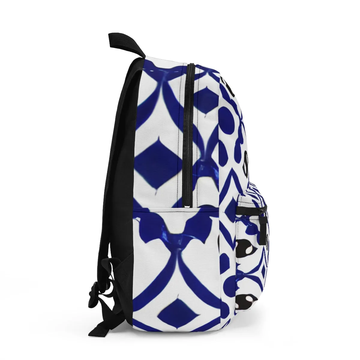 Blue and White Eye Backpack: Stand Out in Style