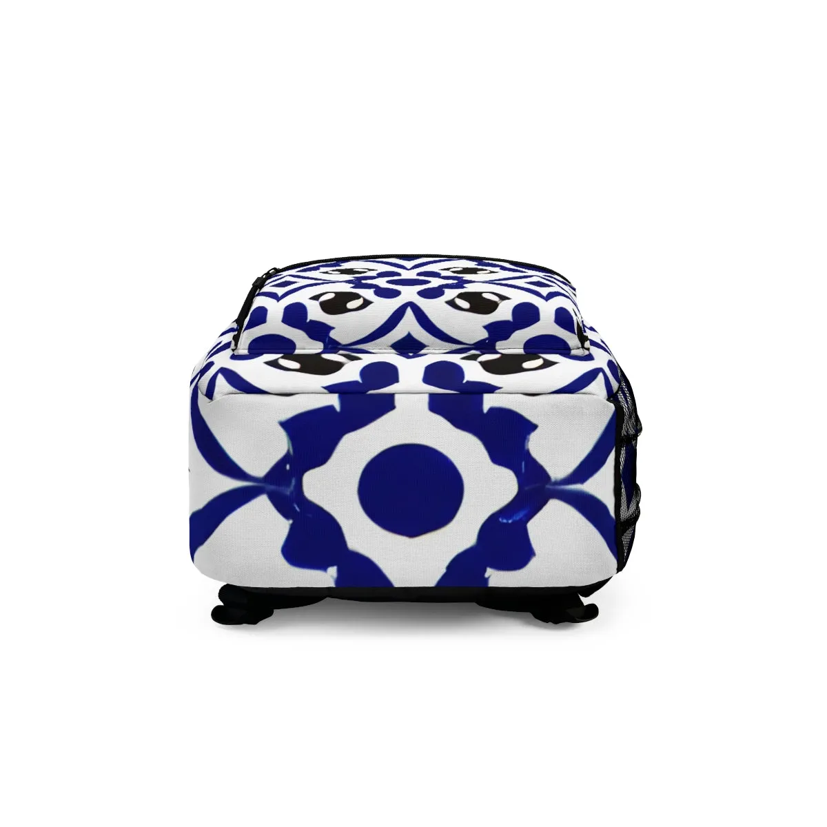 Blue and White Eye Backpack: Stand Out in Style