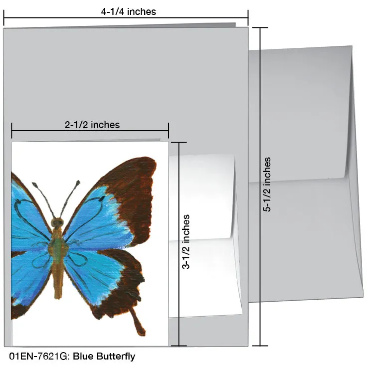 Blue Butterfly, Greeting Card (7621G)