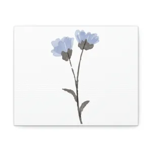 Blue Flowers Stretched Canvas