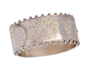 Branching Out - Victorian Silver & Gold Bangle