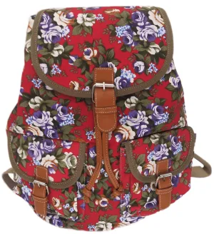 Bravo! Backpack Rucksack Drawstring (Rose, Red)