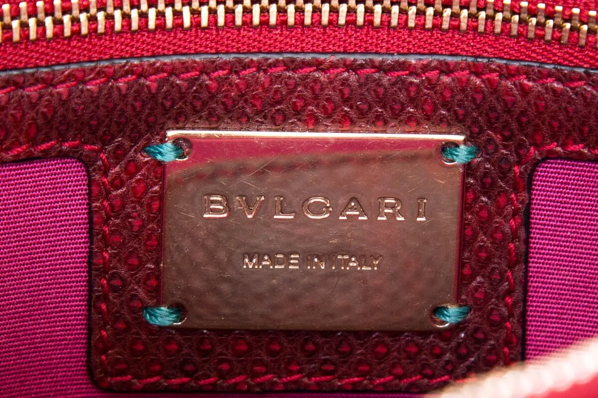 Bvlgari Red Karung Serpenti Forever Handbag