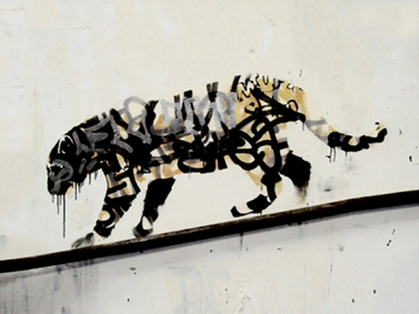 Canvas Prints-Graffiti Tiger -65 x 90cm