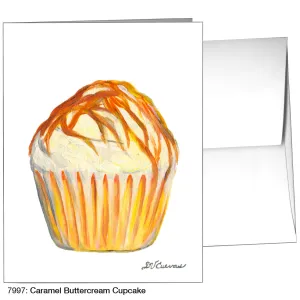 Caramel Buttercream Cupcake, Greeting Card (7997)