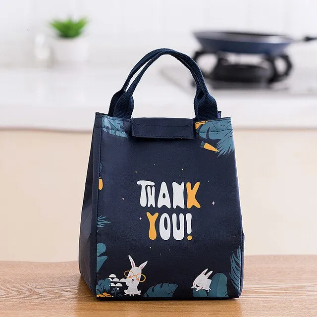 Cartoon Cooler Lunch Bag For Picnic Kids Women Travel Thermal Breakfast Organizer Insulated Waterproof Storage Bag For Lunch Box