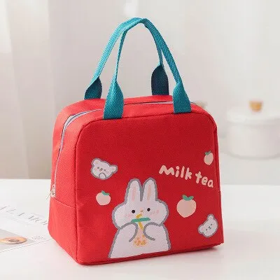 Cartoon Cooler Lunch Bag For Picnic Kids Women Travel Thermal Breakfast Organizer Insulated Waterproof Storage Bag For Lunch Box