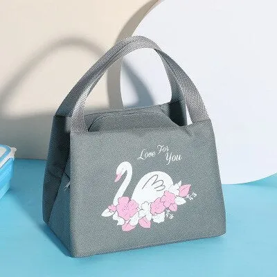 Cartoon Cooler Lunch Bag For Picnic Kids Women Travel Thermal Breakfast Organizer Insulated Waterproof Storage Bag For Lunch Box