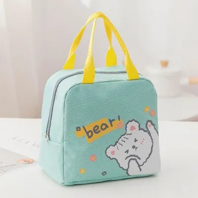 Cartoon Cooler Lunch Bag For Picnic Kids Women Travel Thermal Breakfast Organizer Insulated Waterproof Storage Bag For Lunch Box