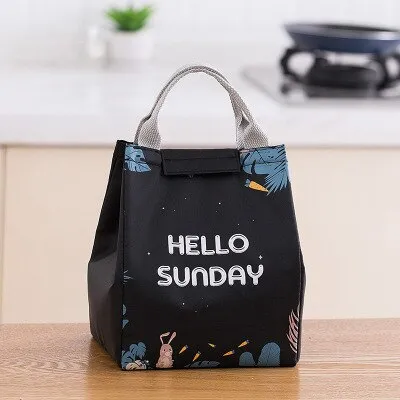 Cartoon Cooler Lunch Bag For Picnic Kids Women Travel Thermal Breakfast Organizer Insulated Waterproof Storage Bag For Lunch Box