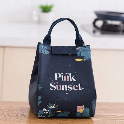 Cartoon Cooler Lunch Bag For Picnic Kids Women Travel Thermal Breakfast Organizer Insulated Waterproof Storage Bag For Lunch Box