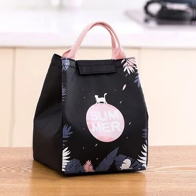 Cartoon Cooler Lunch Bag For Picnic Kids Women Travel Thermal Breakfast Organizer Insulated Waterproof Storage Bag For Lunch Box