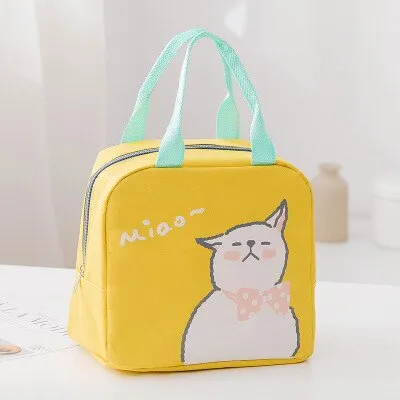 Cartoon Cooler Lunch Bag For Picnic Kids Women Travel Thermal Breakfast Organizer Insulated Waterproof Storage Bag For Lunch Box