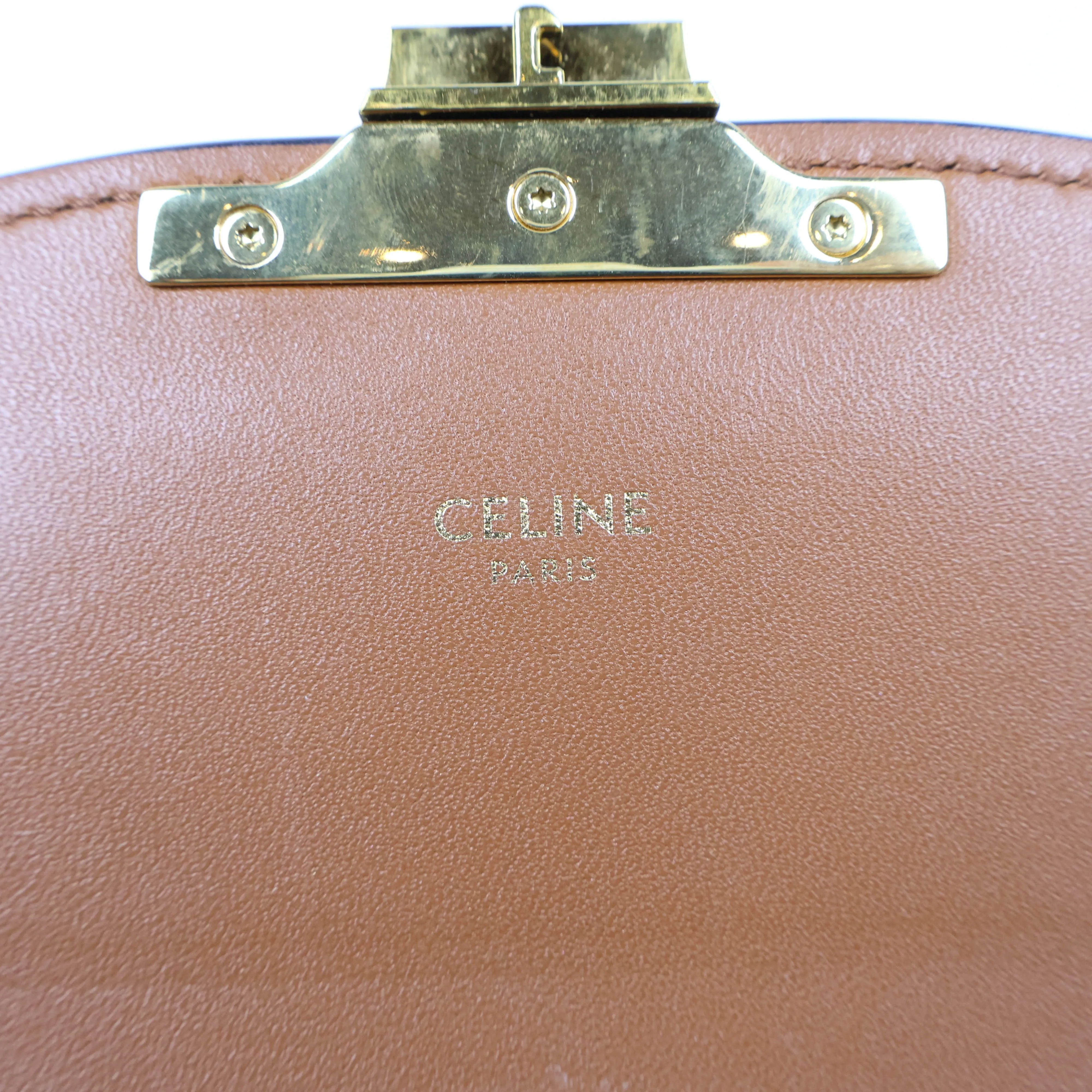 Celine Triomphe Canvas Teen bag Tan