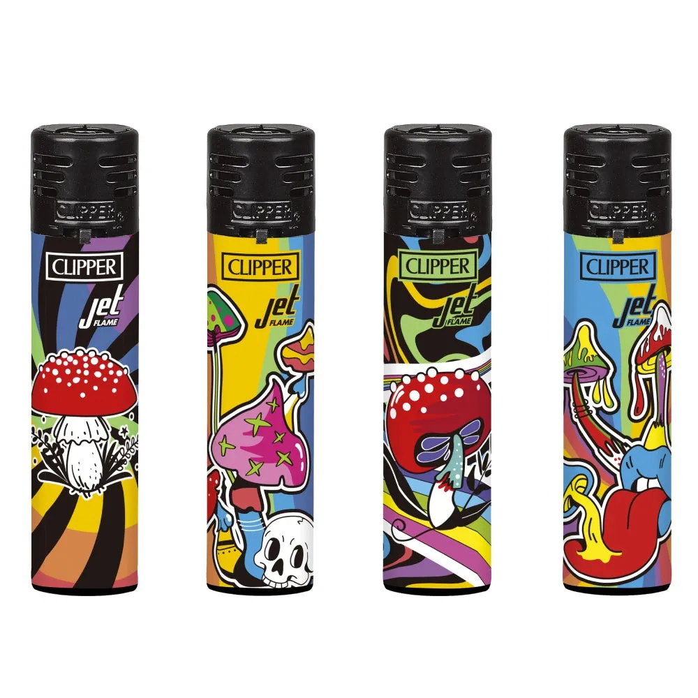 Clipper - Jet Flame Lighter - Rainbow Mushroom