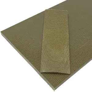 Coarse Weave Canvas Micarta Sheet- OLIVE GREEN- Various Sizes