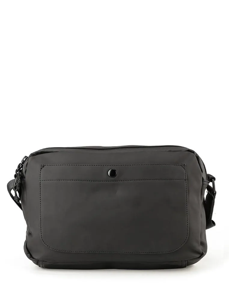 Coated Dry Camera Crossbody Bag - Black