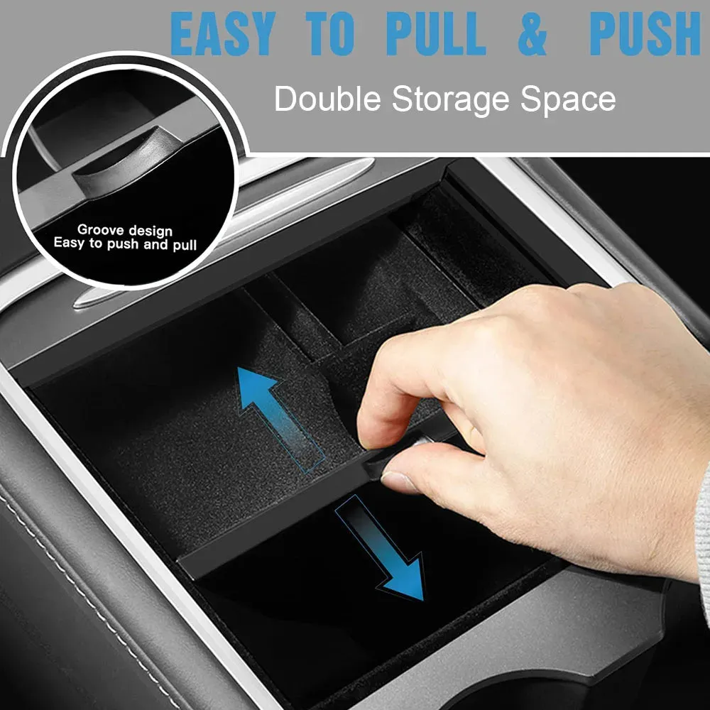 Compatible for Tesla Model 3 2021-2022 Model Y 2022-2023 Center Armrest Storage Box Organizer