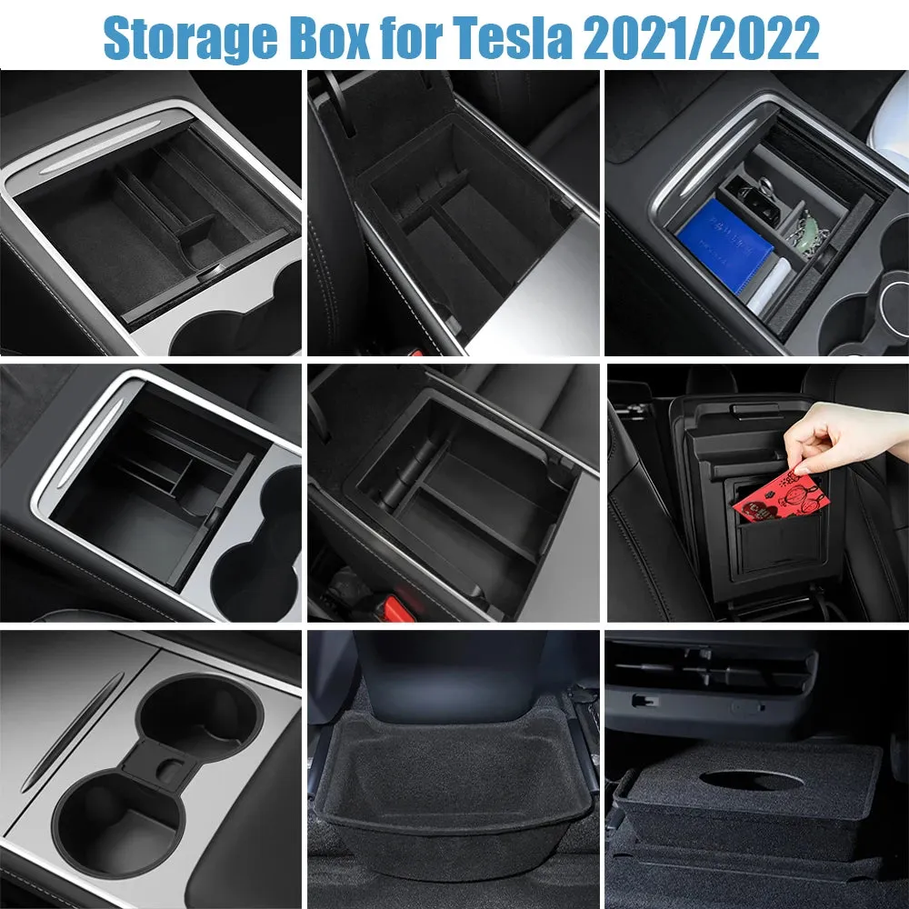 Compatible for Tesla Model 3 2021-2022 Model Y 2022-2023 Center Armrest Storage Box Organizer