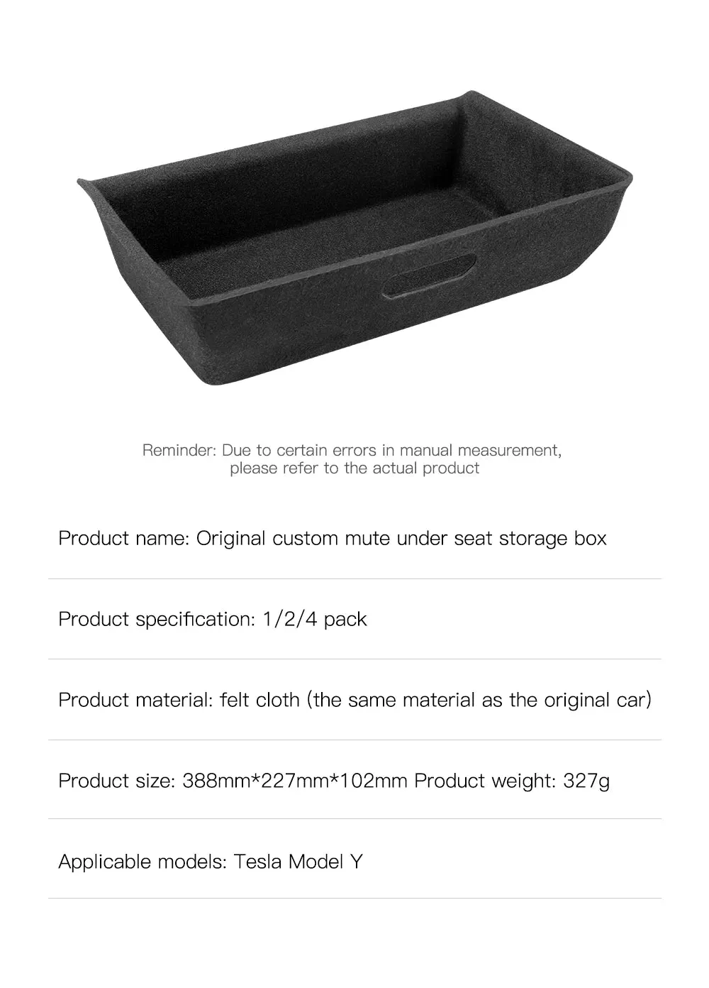 Compatible for Tesla Model 3 2021-2022 Model Y 2022-2023 Center Armrest Storage Box Organizer