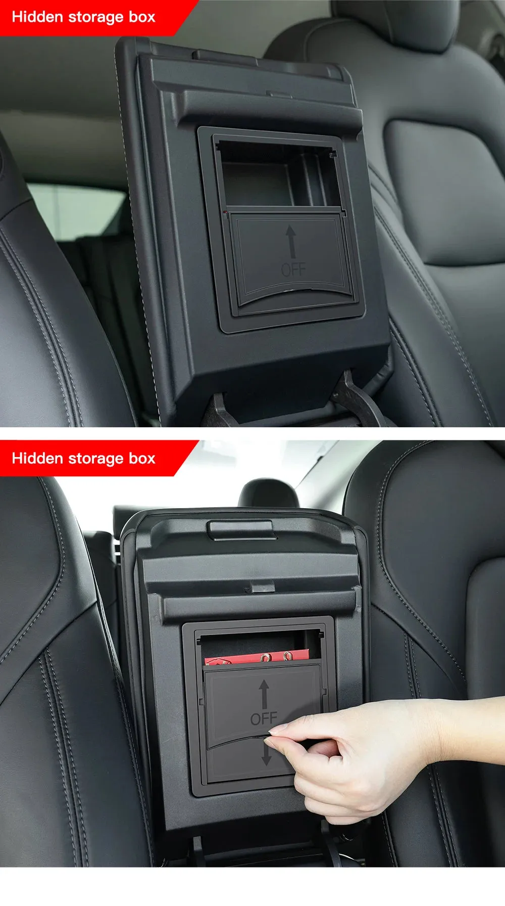 Compatible for Tesla Model 3 2021-2022 Model Y 2022-2023 Center Armrest Storage Box Organizer