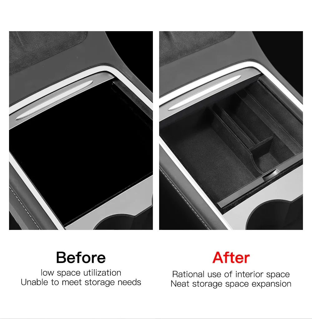 Compatible for Tesla Model 3 2021-2022 Model Y 2022-2023 Center Armrest Storage Box Organizer