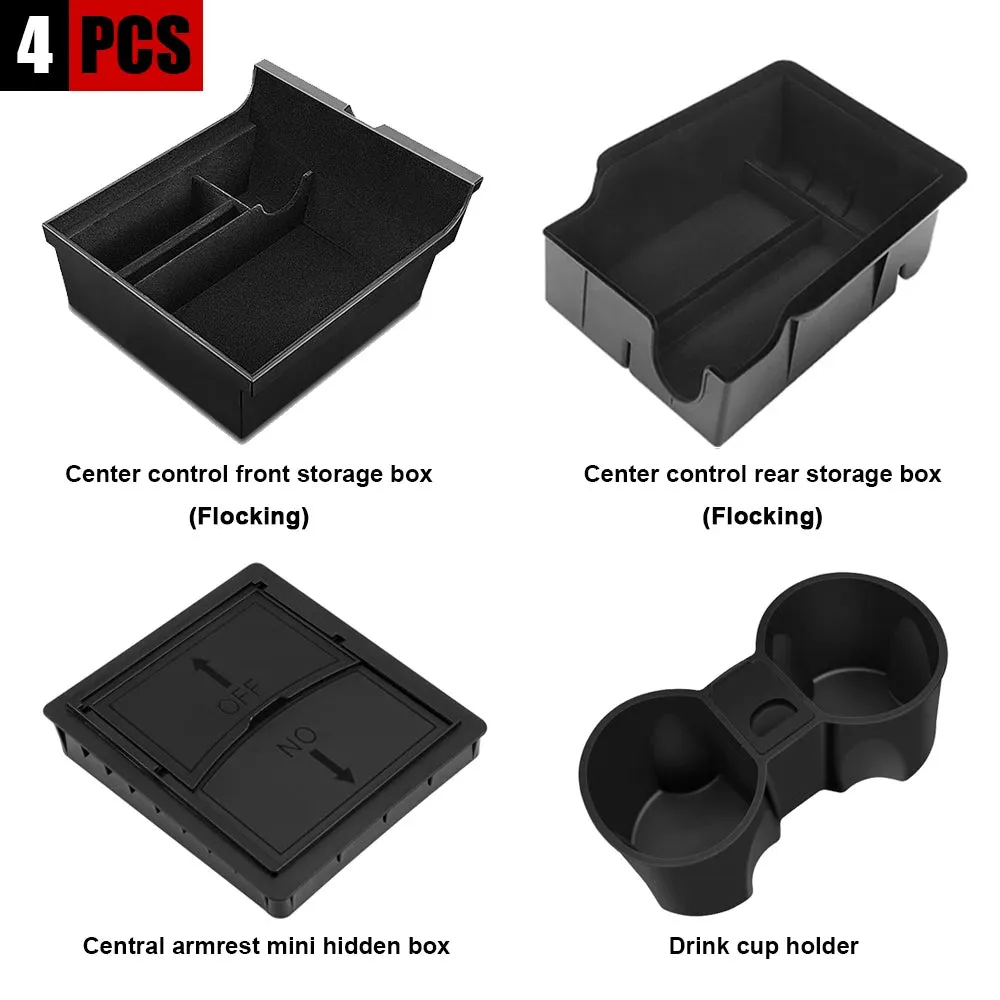 Compatible for Tesla Model 3 2021-2022 Model Y 2022-2023 Center Armrest Storage Box Organizer