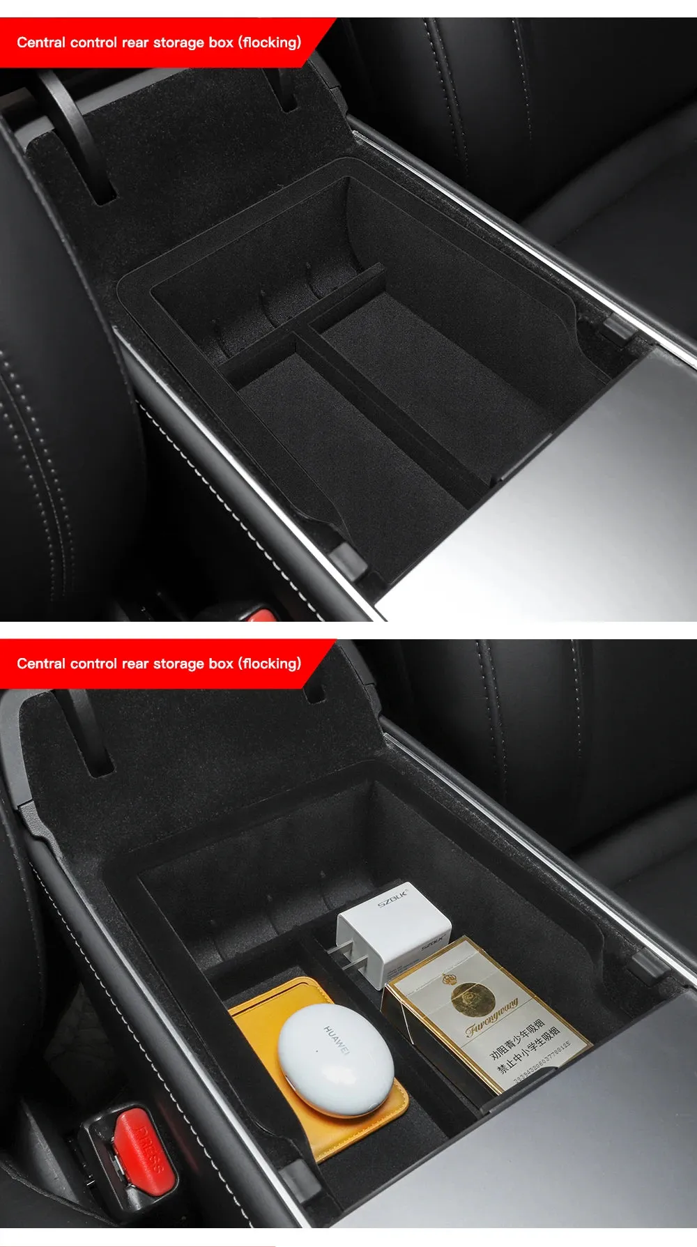 Compatible for Tesla Model 3 2021-2022 Model Y 2022-2023 Center Armrest Storage Box Organizer