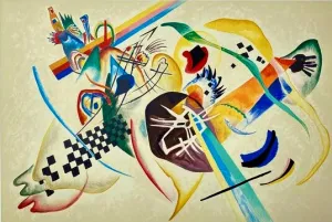 Composition 224 - Painted by Wassily Kandinsky - Circa. 1920. High Quality Polyester Cotton Canvas Print. Ready to be Framed. Available in Two Sizes - 40cm X 60cm & 70cm x 100cm.