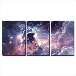 Deep Plasmatic Nebula 3PC Canvas Wall Art