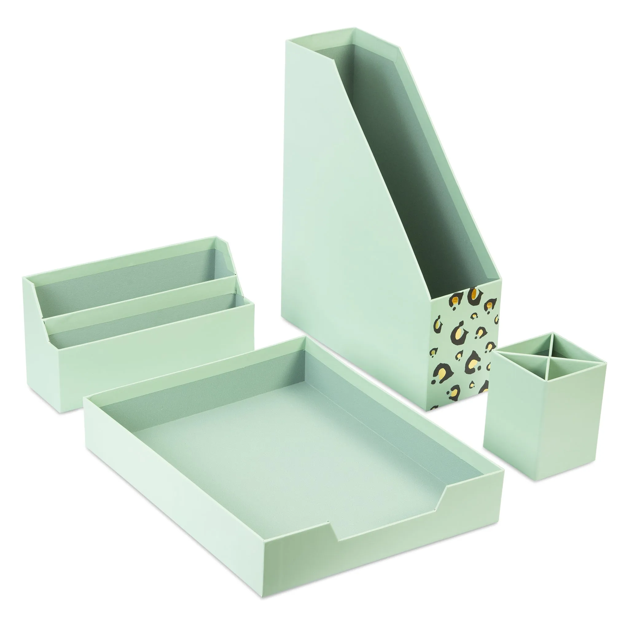 Desk Organiser Set - Mint Green - 4 Pcs