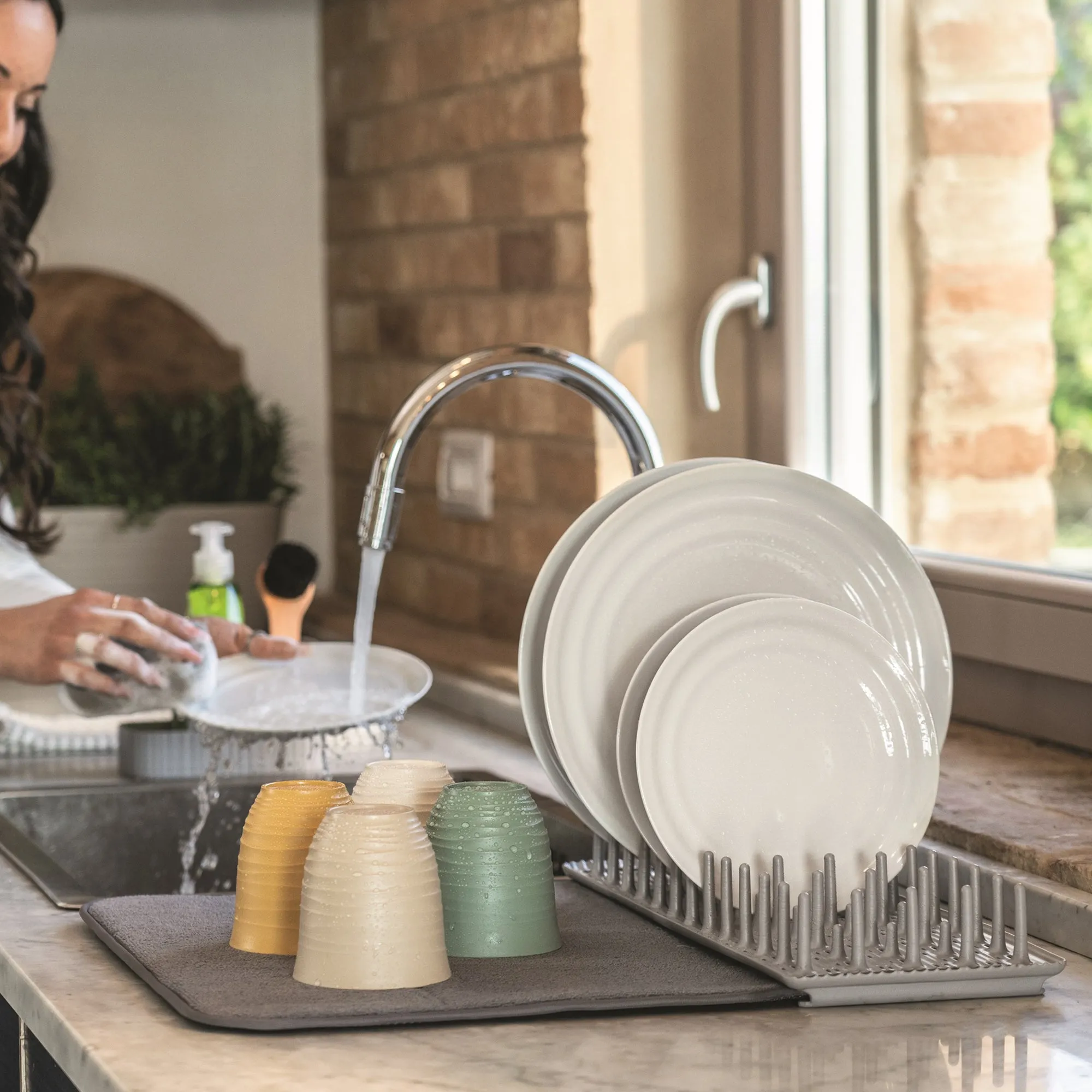 DISH DRAINER WITH MAT 'DRY&SAFE' "ORGANIZATION"