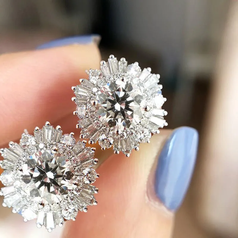 Don't Be a Snowflake Zircon Stud Earrings