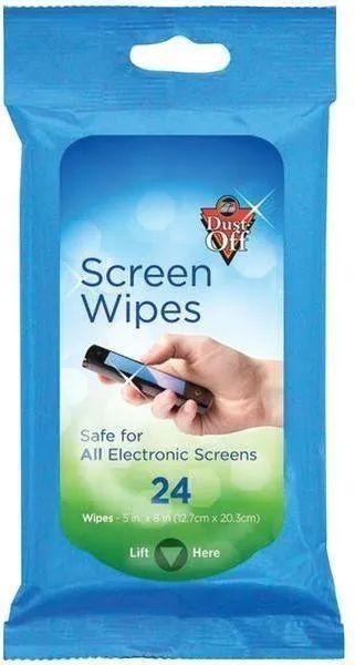 Dust Off DEW24 Touchscreen Wipes Flow Pack, 24-ct