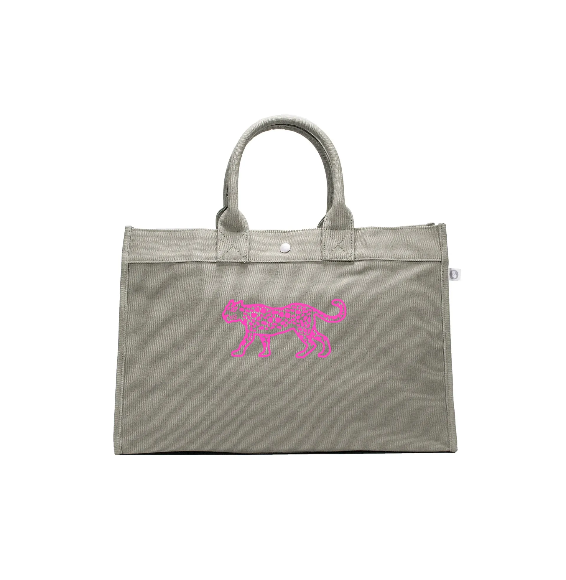 East West Bag: Olive with Neon Pink Matte Leopard