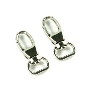 Emmaline 1/2" Designer Profile Swivel Snap Hooks - Set of Two Nickel